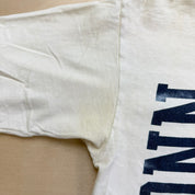 J- Vintage '89 Uconn Huskies Text & Graphic Single Stitch Tee - L