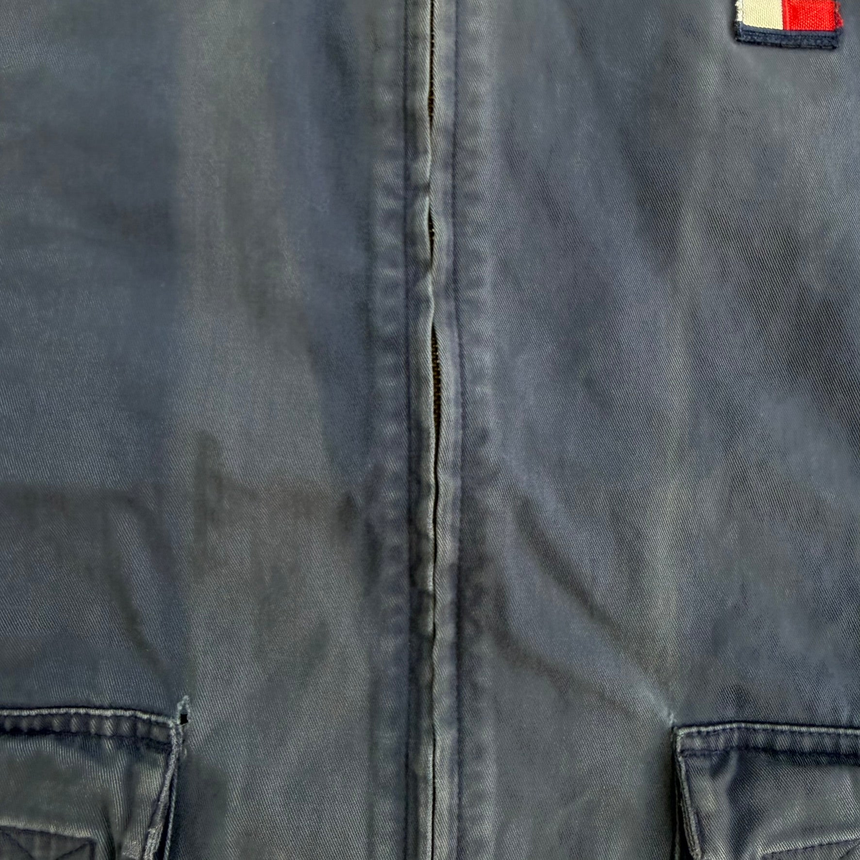 J- Vintage 90s Tommy Hilfiger Embroidered Logo Zip Up Lightweight Jacket - XL