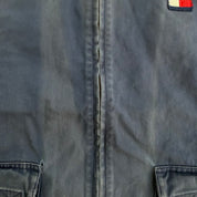 J- Vintage 90s Tommy Hilfiger Embroidered Logo Zip Up Lightweight Jacket - XL