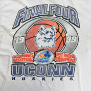 J- Vintage '99 Uconn Huskies Final Four Basketball Starter Tee - L