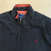 J- Vintage Polo RL Embroidered Logo Zip Up Lightweight Jacket - L