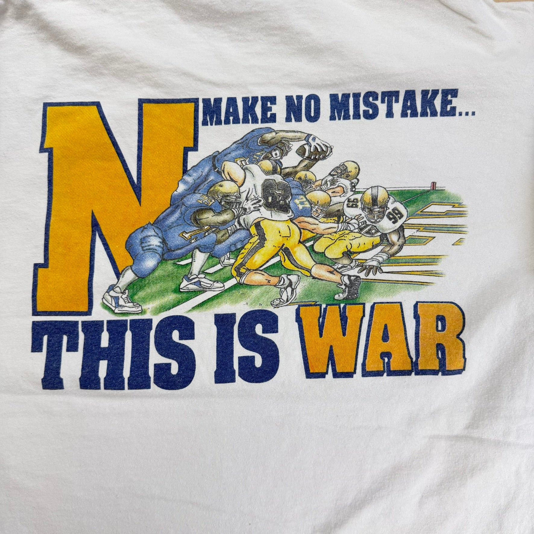 J- Vintage '98 East Army Navy Football College Made In USA Long Sleeve Tee - L