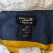 Vintage Denver Hayes Navy/Yellow Striped Long Sleeve Rugby Shirt - L