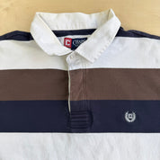 Vintage Chaps RL Embroidered Logo Long Sleeve Rugby Shirt - XL