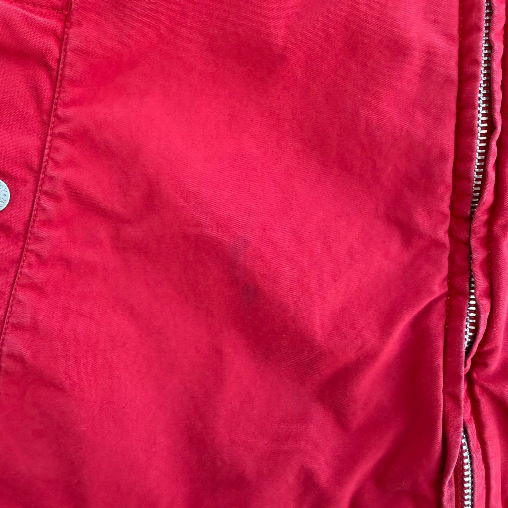 J- Vintage Tommy Hilfiger 90's Embroidered Crest Red Harrington Zip Up Jacket - L