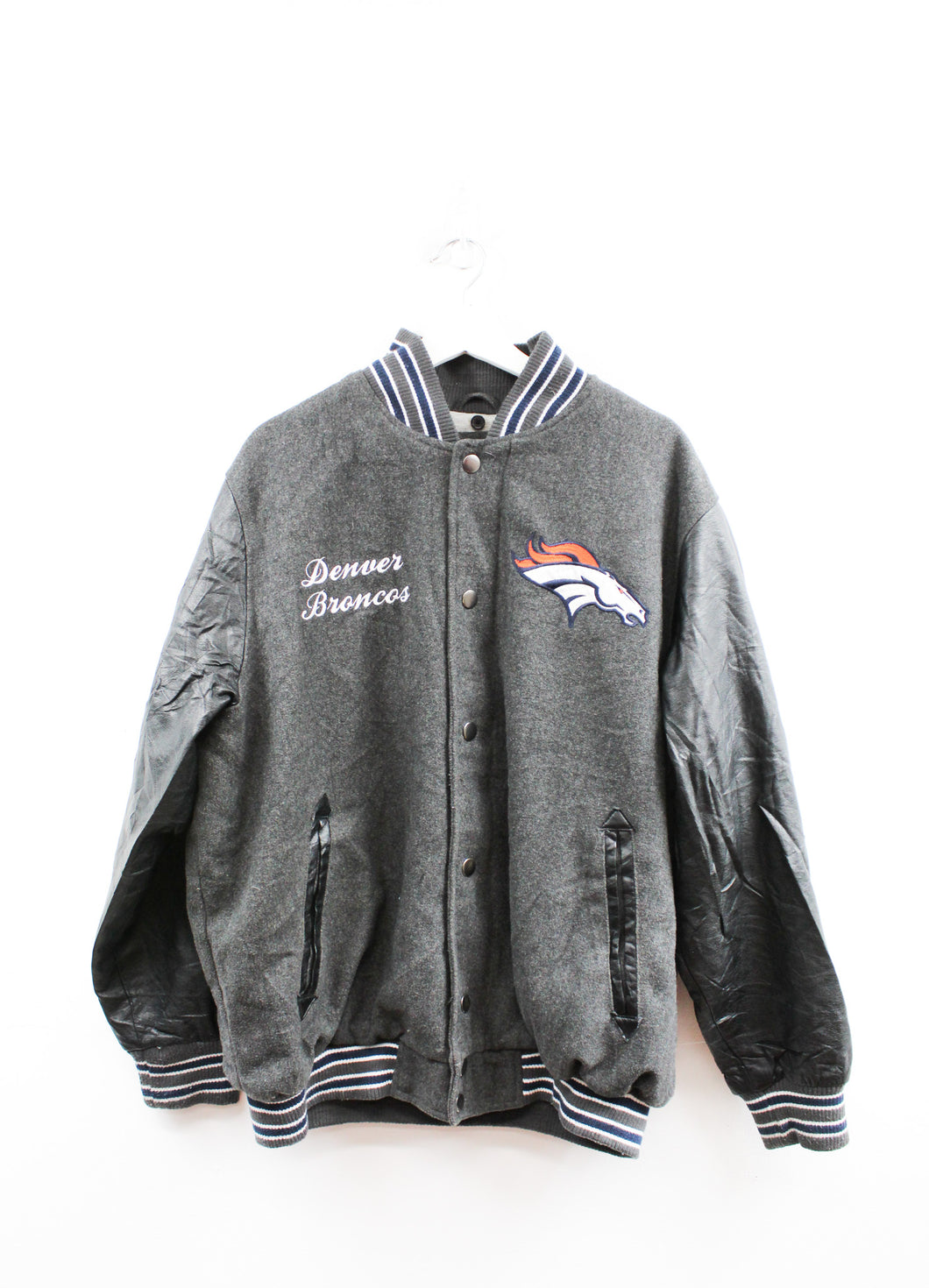 Vintage NFL Denver Broncos Zip Up Varsity Jacket
