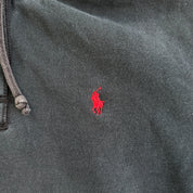 J- Vintage 90s Polo RL Embroidered Logo Henley Hoodie - XL