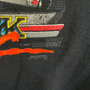 J- Vintage '90 Nascar Dale Earnhardt Black Magic Car Graphic Made In USA Crewneck - L