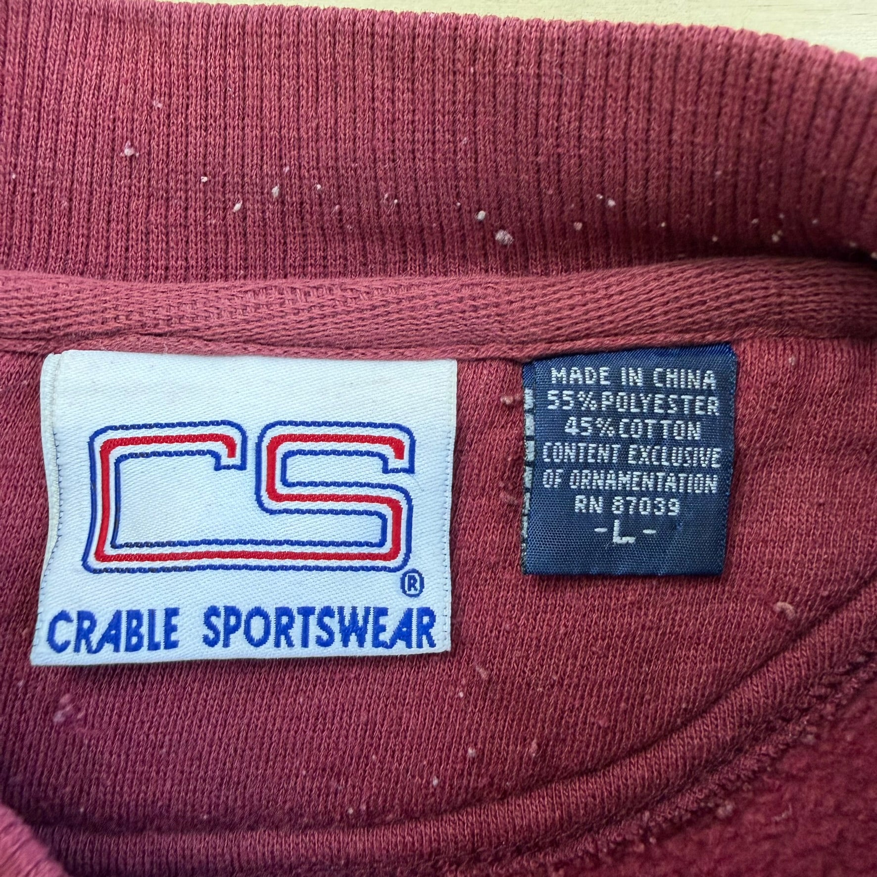 J- Vintage Washington Commanders NFL Embroidered Logo & Text Crewneck - L