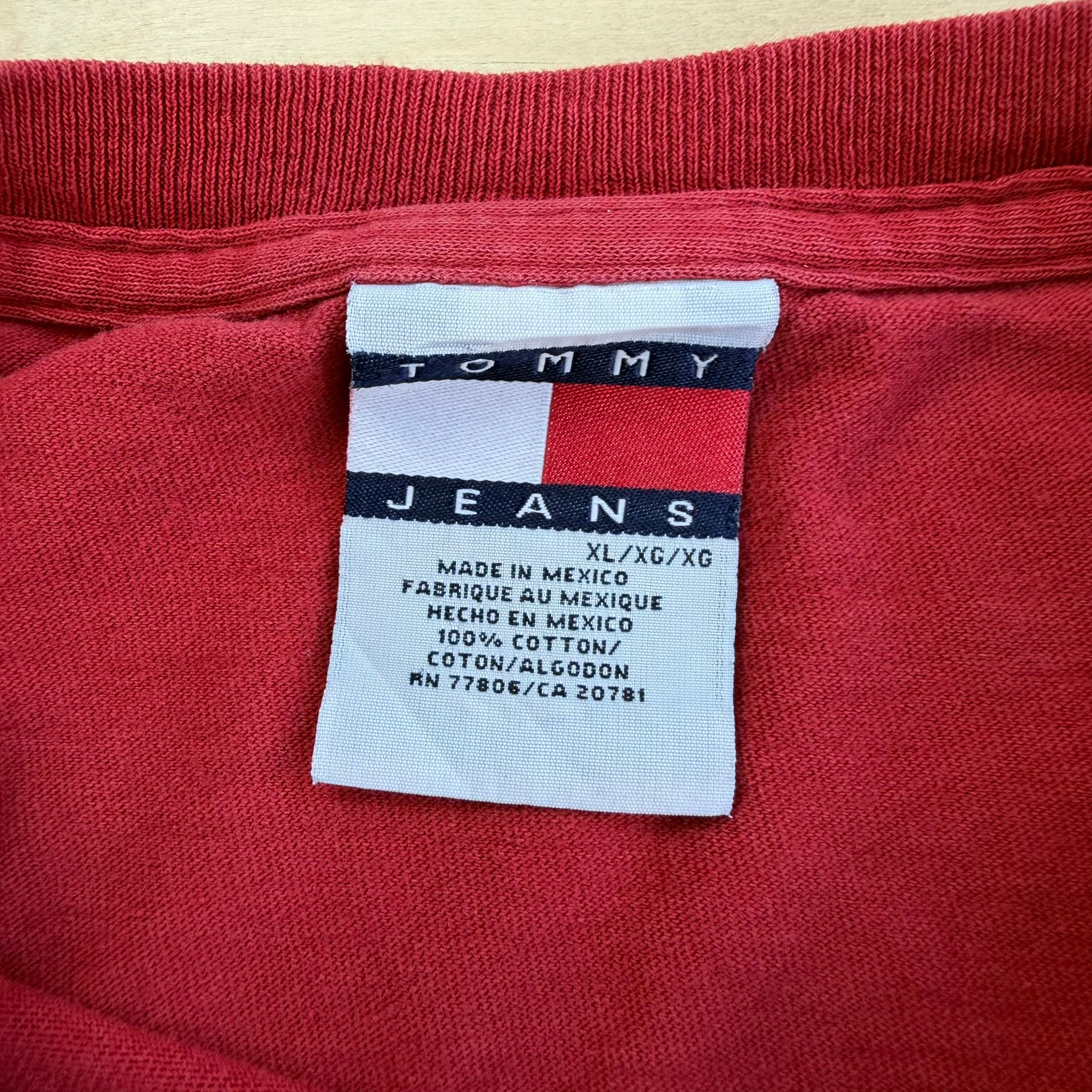 J- Vintage Tommy Hilfiger Jeans All American Classic Graphic Tee - XL