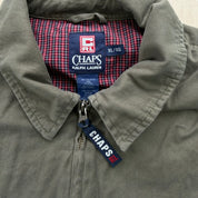 J- Vintage Chaps Ralph Lauren Olive Green Harrington Zip Up Jacket - XL