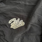 J- Vintage Fila Black Made In Italy Zip Up Windbreaker - XL
