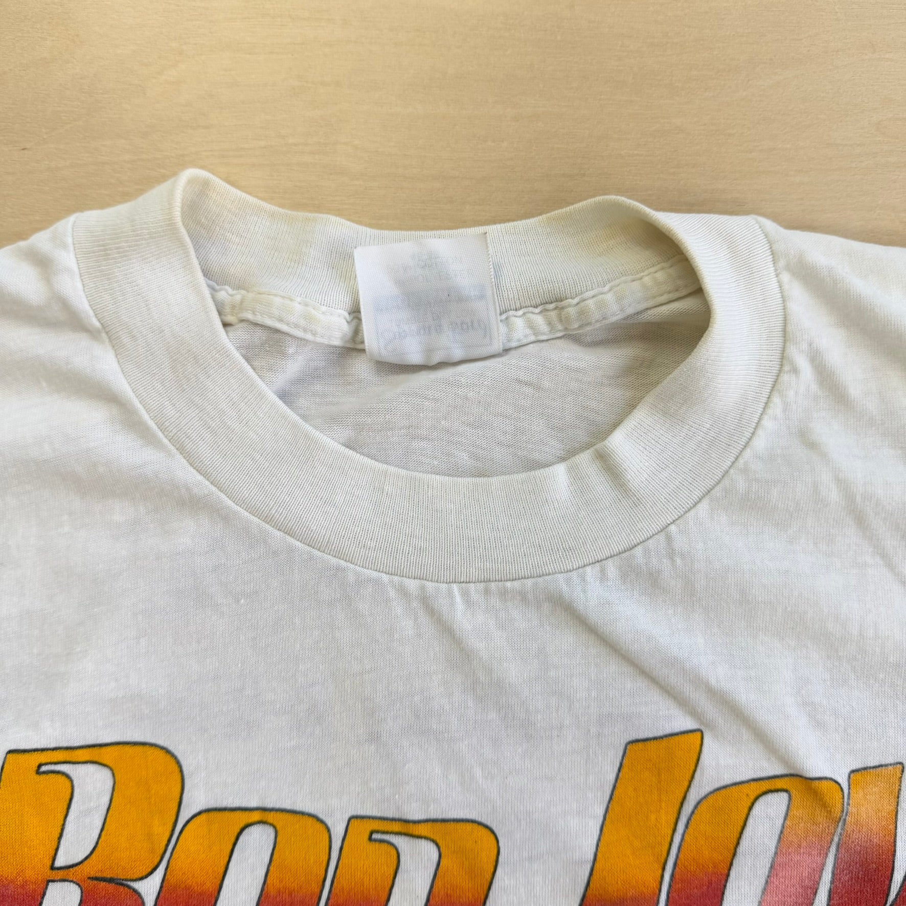 J- Vintage '87 Bon Jovi Slippery When Wet Tour Graphic Made In USA Single Stitch Tee - XL (fits L)