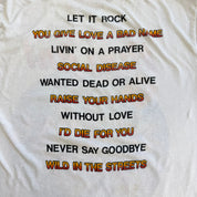 J- Vintage '87 Bon Jovi Slippery When Wet Tour Graphic Made In USA Single Stitch Tee - XL (fits L)