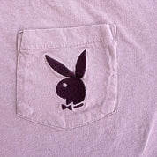 J- Vintage Playboy Embroidered Bunny Logo Pocket Tee - L