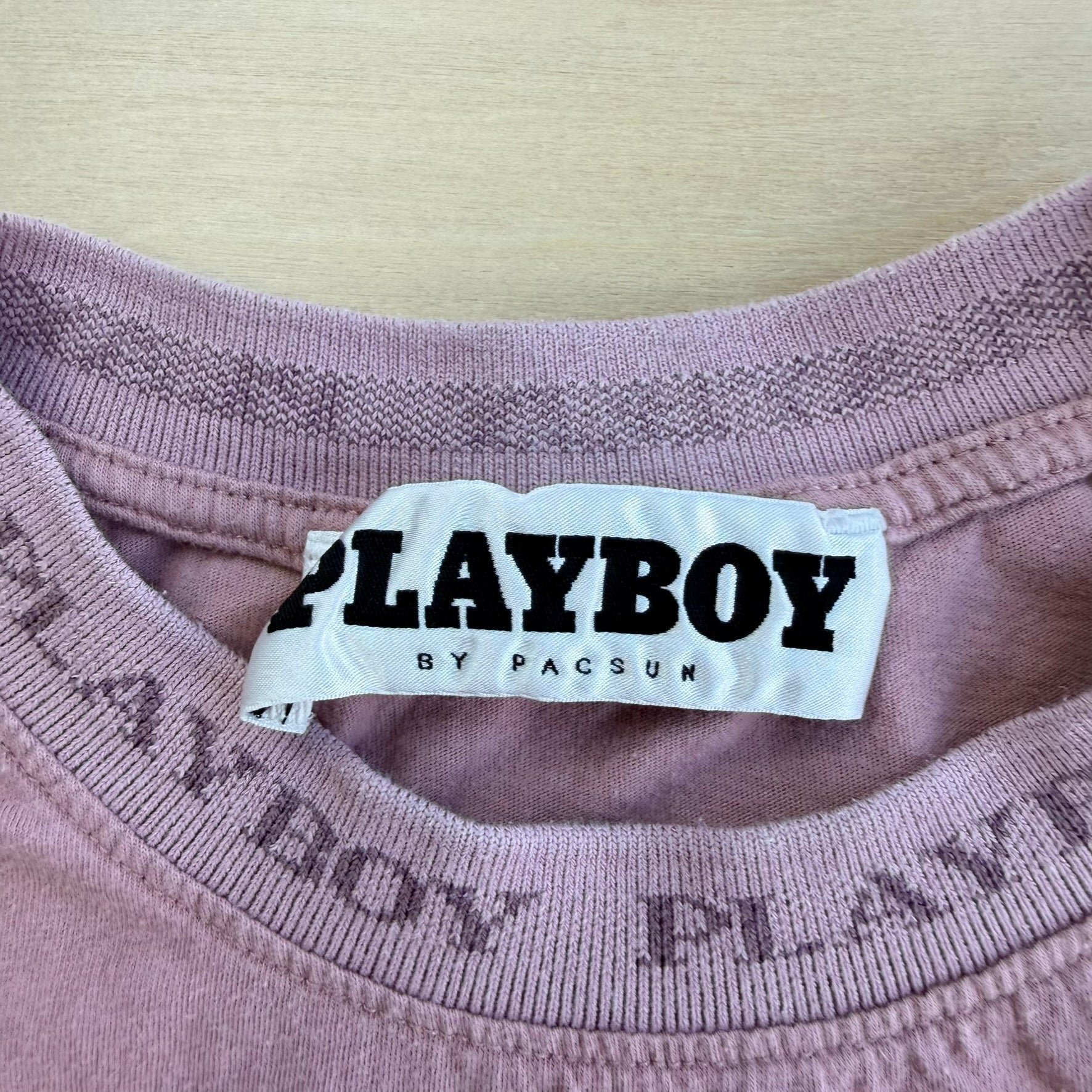 J- Vintage Playboy Embroidered Bunny Logo Pocket Tee - L