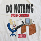 J- Vintage 90s Dilbert Do Nothing Avoid Criticism Graphic Single Stitch Tee - XL