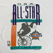 J- Vintage '93 NBA All Star Weekend Salt Lake City Graphic Single Stitch Tee - L