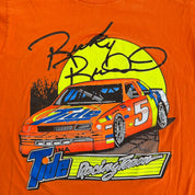 J- Vintage '91 Nascar Ricky Rudd Tide Racing Graphic Made In USA Single Stitch Tee - L (fits M)