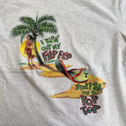 J- Vintage '96 Margarita Ville Flip Flop Graphic Made In USA Single Stitch Tee - XL