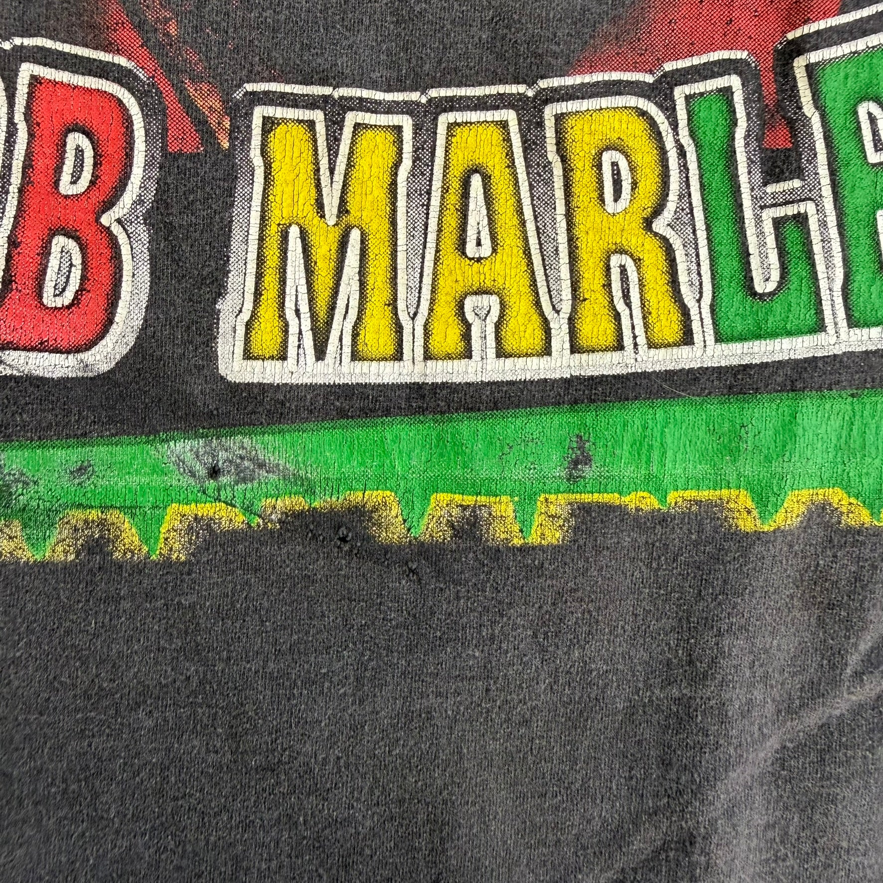 J- Vintage Rock Eagle Bob Marley One Love Graphic Picture Tee - XL