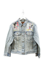 Load image into Gallery viewer, Z - Haus Of Mojo Mickey &amp; Minnie Mouse Reworked Denim Jacket
