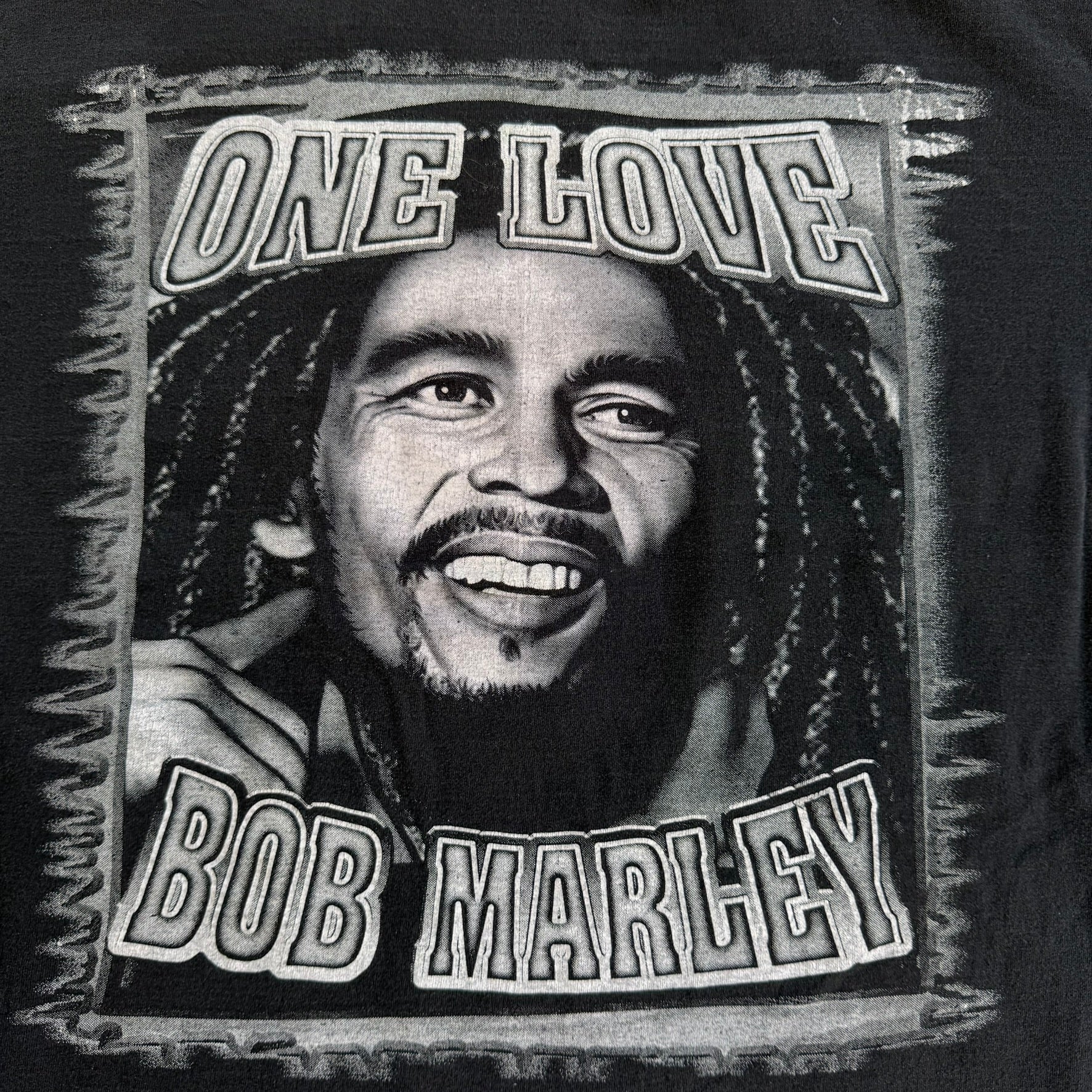 J- Vintage Rock Eagle Bob Marley One Love Graphic Picture Tee - XL