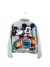 Load image into Gallery viewer, Z - Haus Of Mojo Mickey &amp; Minnie Mouse Reworked Denim Jacket
