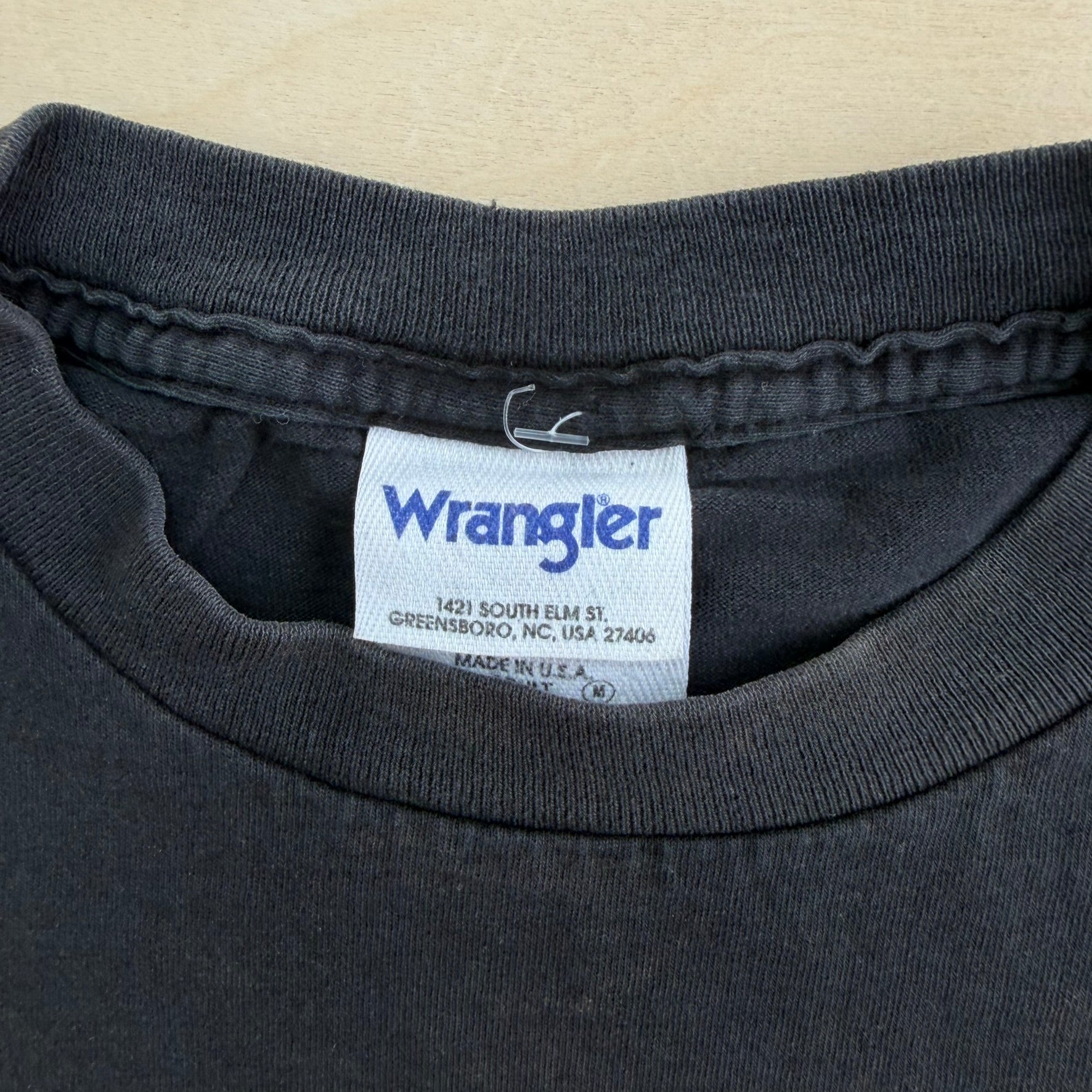 J- Vintage Wrangler Bullseye View Graphic Made In USA Tee - M