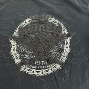 J- Vintage Avirex Embroidered Logo & Text Graphic Tee - XL