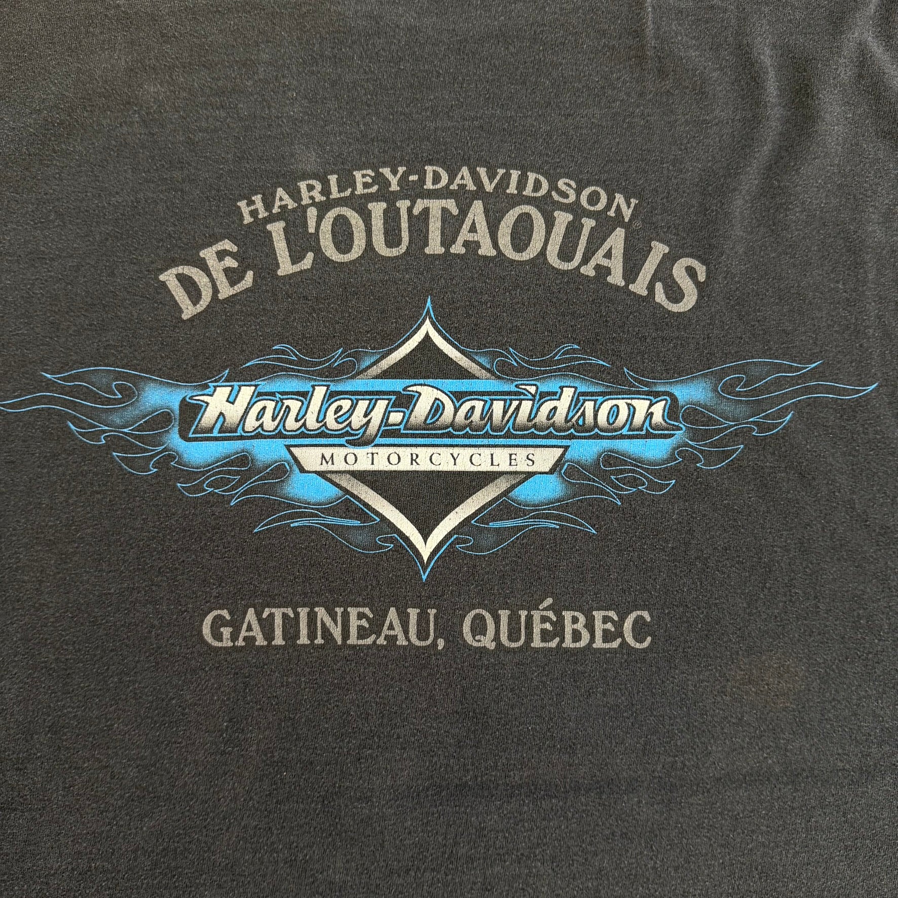 J- Vintage '10 Harley Davidson Gatineau Quebec Graphic Tee - 3XL