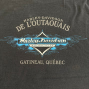 J- Vintage '10 Harley Davidson Gatineau Quebec Graphic Tee - 3XL