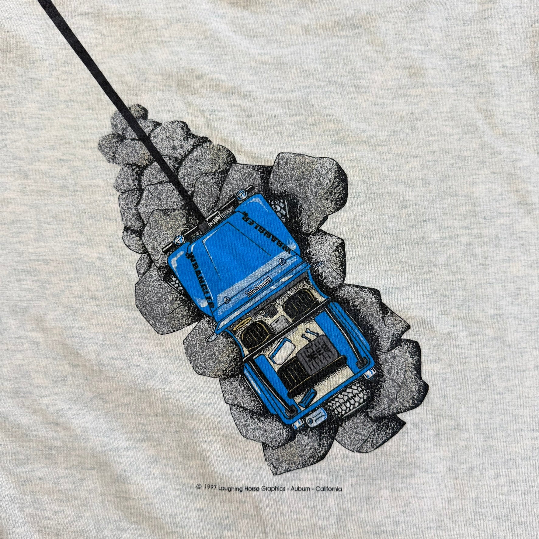 J- Vintage '97 Warden's Hangtown California Jeep Graphic Tee - XL