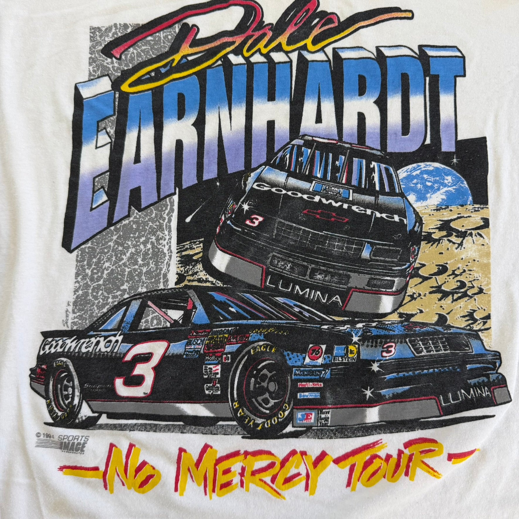 J- Vintage '94 Nascar Dale Earnhardt No Mercy Tour Graphic Single Stitch Tee - 3XL