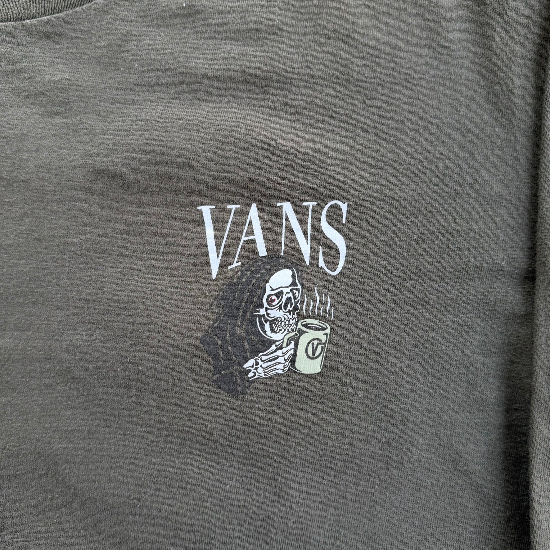 J- Vans Reaper Coffee Graphic Long Sleeve Tee - L