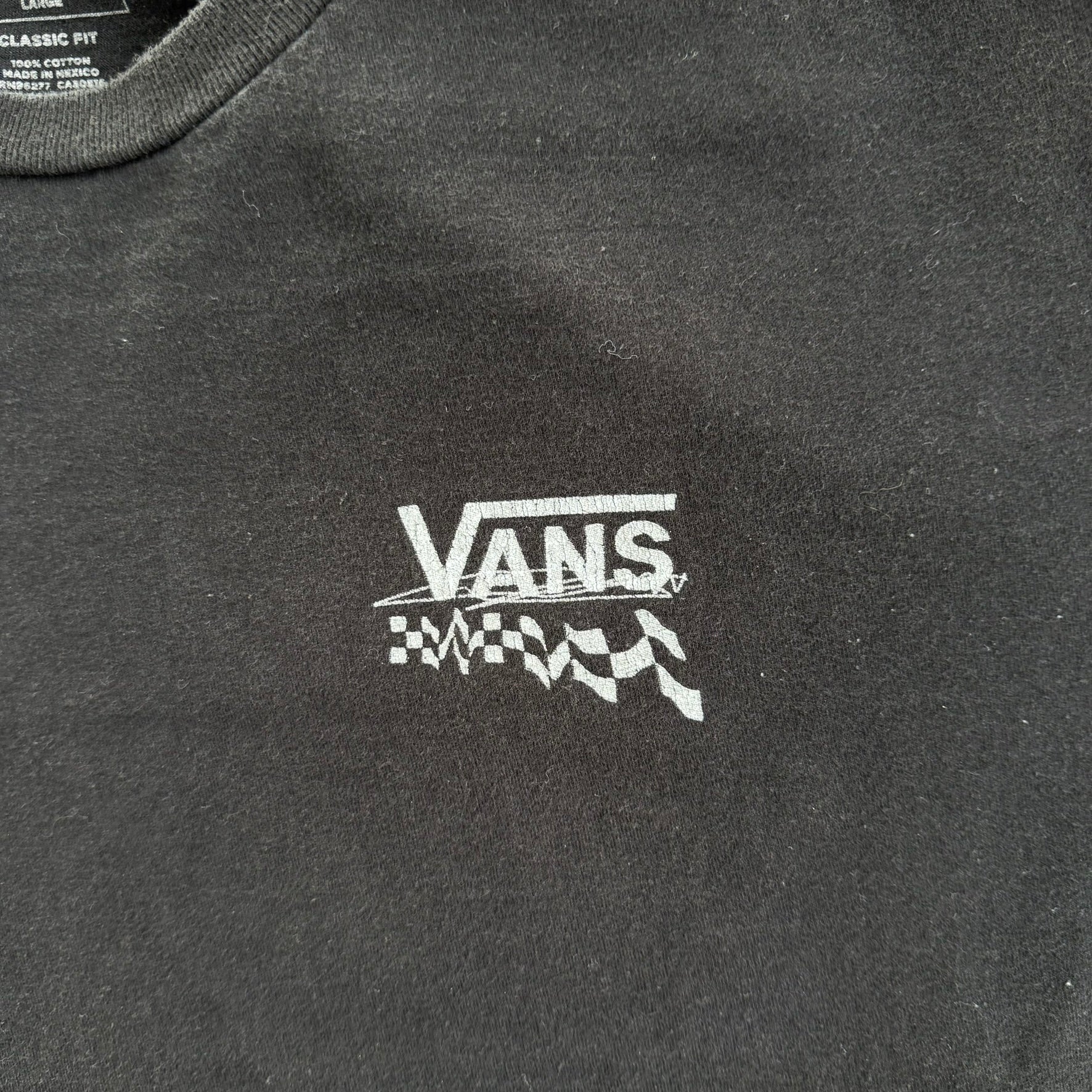 J- Vans Palm Trees Family First Text Tee - L
