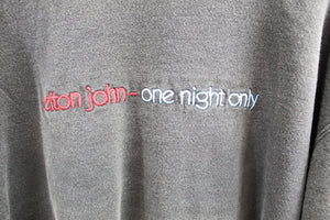 Vintage Elton John - One Night Only Embroidered Script Crewneck