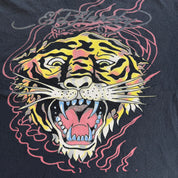 J- Vintage Ed Hardy Tiger & Flames Graphic Tee - Youth XL (fits Adult S/M)