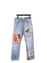 Load image into Gallery viewer, Z - Haus Of Mojo Cool Mickey Levi&#39;s 501 Reworked Jeans
