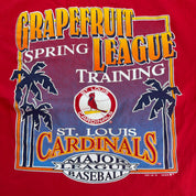 J- Vintage '92 St Louis Cardinals MLB Spring Training Logo 7 Made In USA Single Stitch Tee - XL
