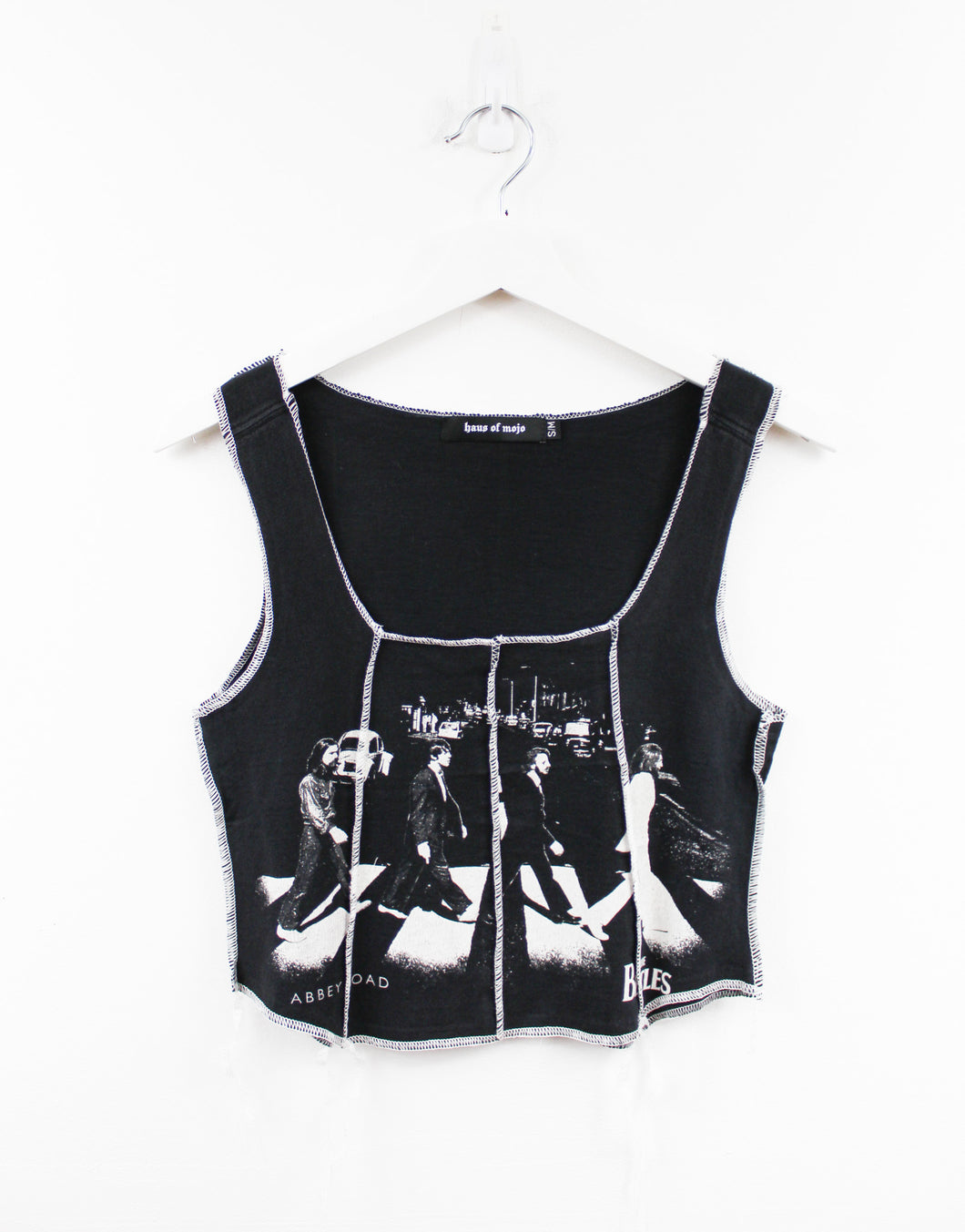 Haus Of Mojo Reworked Vintage The Beatles Abbey Road Double Stitch Crop Top