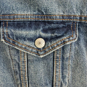 Vintage Gap Denim Sherpa Lined Trucker Denim Jacket - L