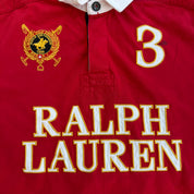 J- Vintage Ralph Lauren St Moritz Polo World Cup On Snow Long Sleeve Rugby Shirt - XL