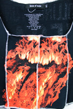 Load image into Gallery viewer, Haus Of Mojo Reworked Vintage Rolling Stones Flame Logo Double Stitch Crop Top
