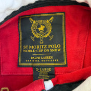 J- Vintage Ralph Lauren St Moritz Polo World Cup On Snow Long Sleeve Rugby Shirt - XL