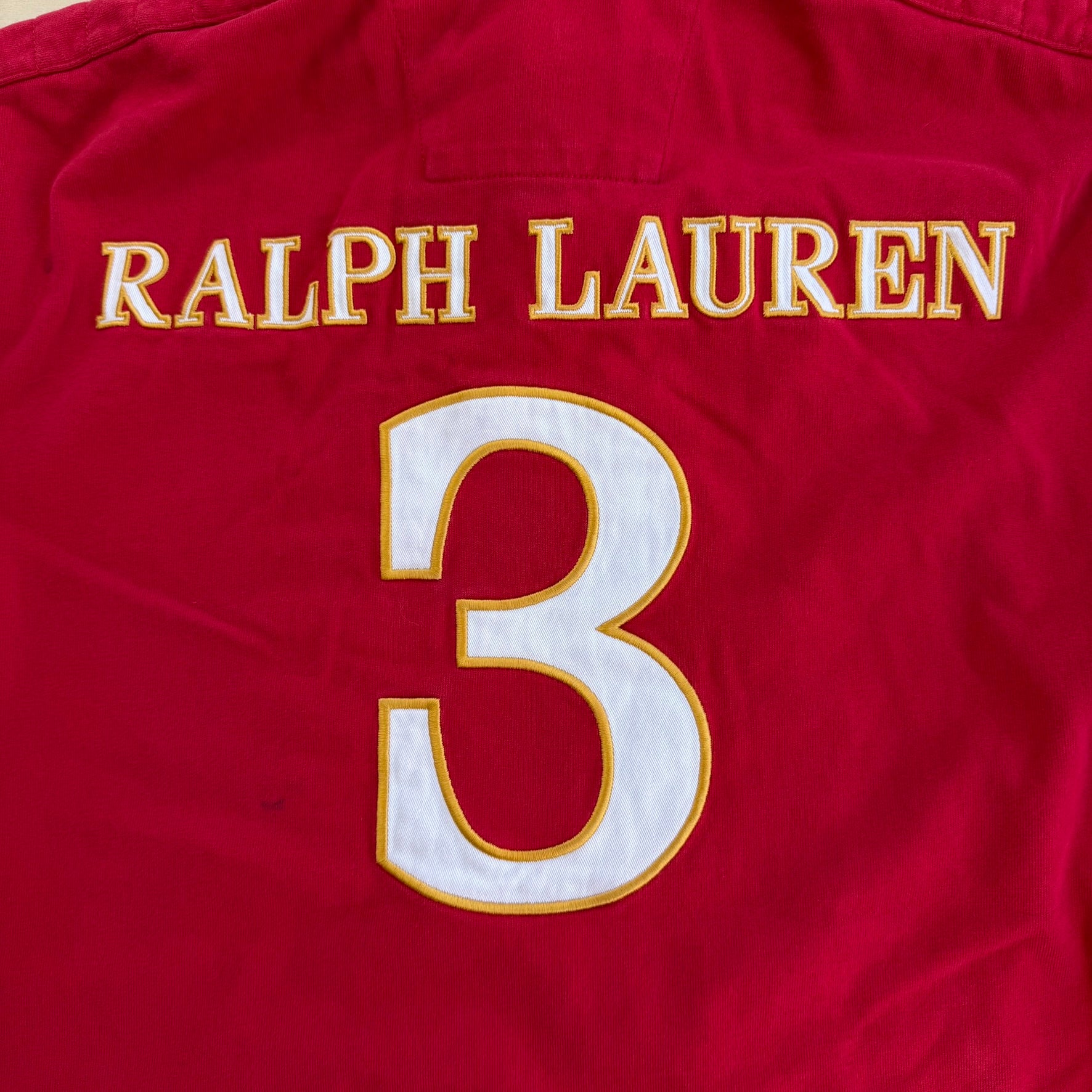 J- Vintage Ralph Lauren St Moritz Polo World Cup On Snow Long Sleeve Rugby Shirt - XL