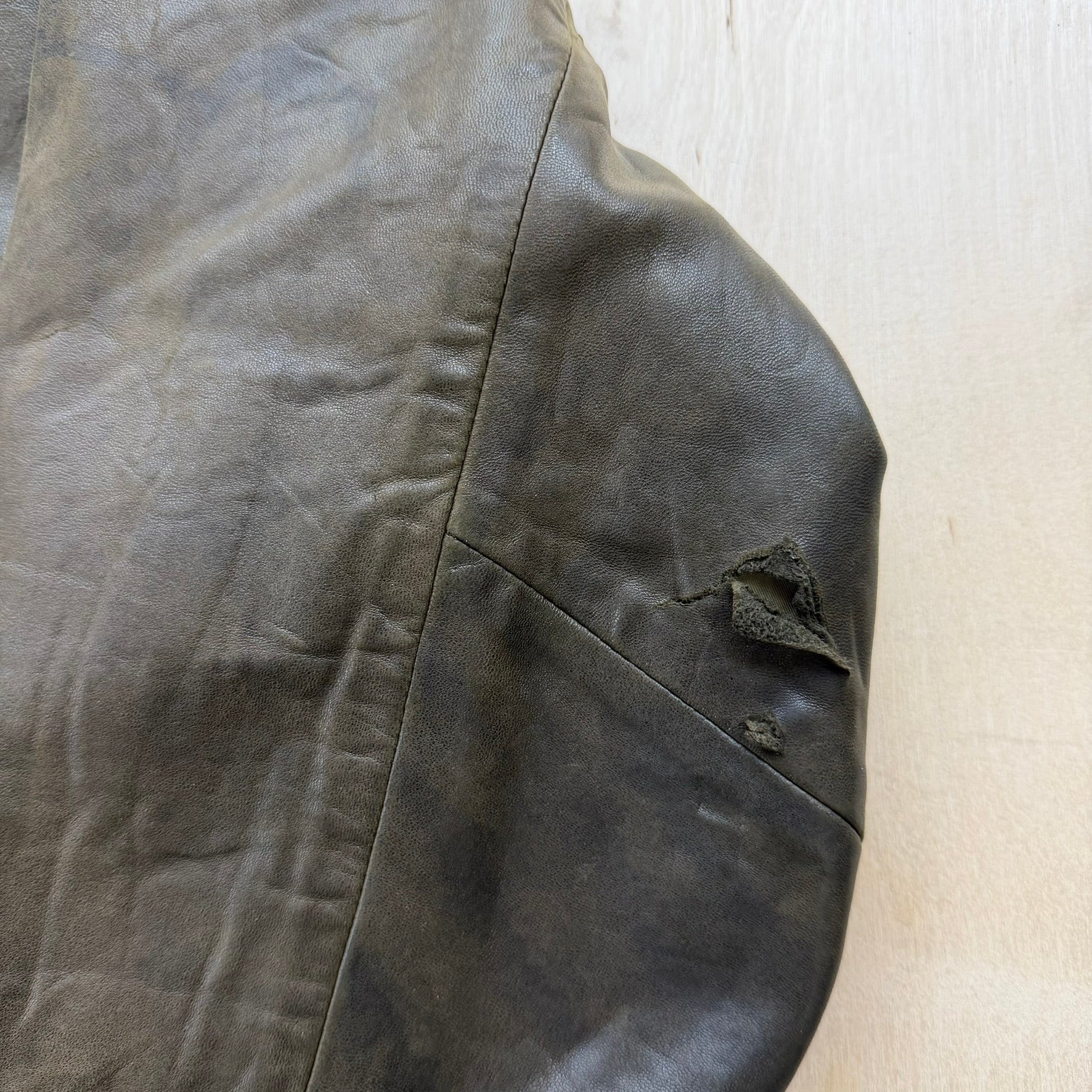 J- Vintage Polo Ralph Lauren Zip Up Leather Jacket - XL