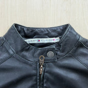 J- Vintage Tommy Hilfiger Women's Leather Jacket - S