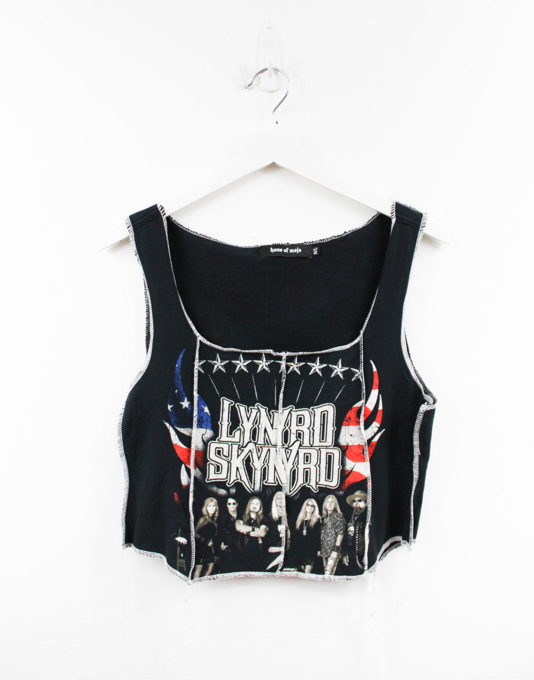 Haus Of Mojo Reworked Vintage Lynyrd Skynyrd Farewell Tour Double Stitch Crop Top