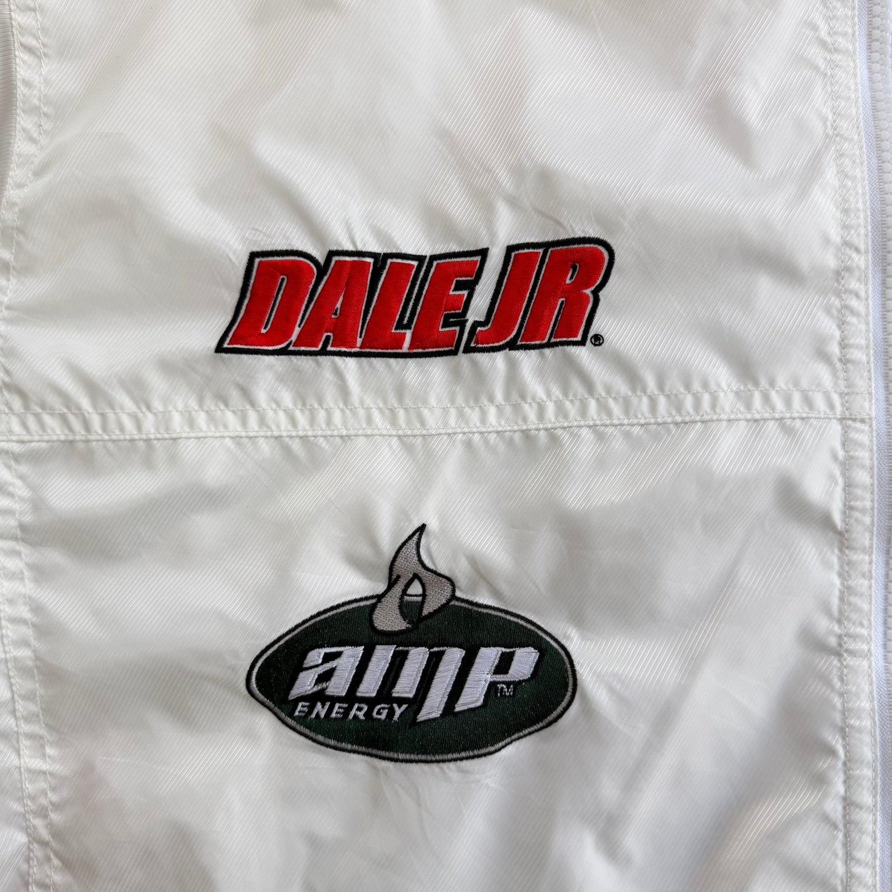 J- Vintage Nascar Dale Jr. Amp Energy National Guard Embroidered Logo Zip Up Lightweight Jacket - 3XL